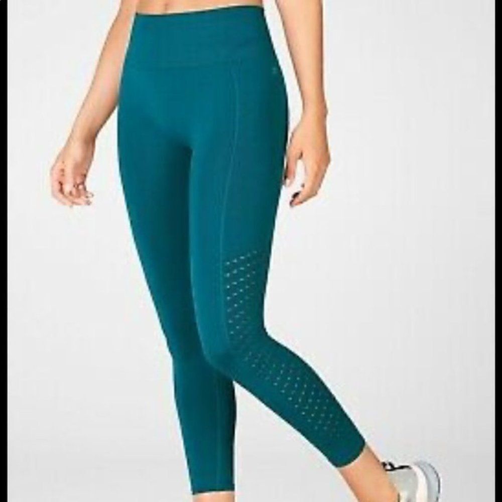 Iris & Ink Blue Revolve Tapestry Pantaloni High Waist Workout Yoga Activewear